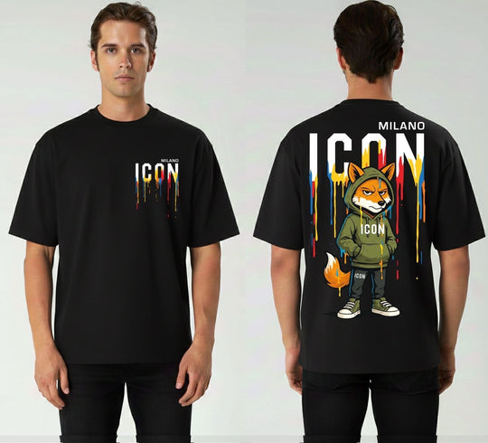 ICON Color Splash Fox Tee Oversized T-Shirt