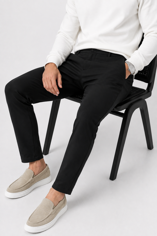 The Premium Lorenzo Shine Trouser Black