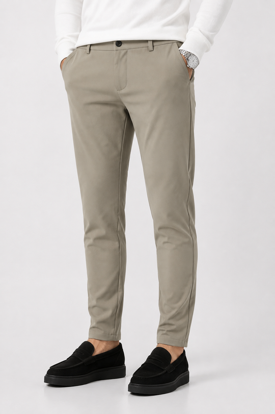 The Premium Lorenzo Shine Trouser Beige
