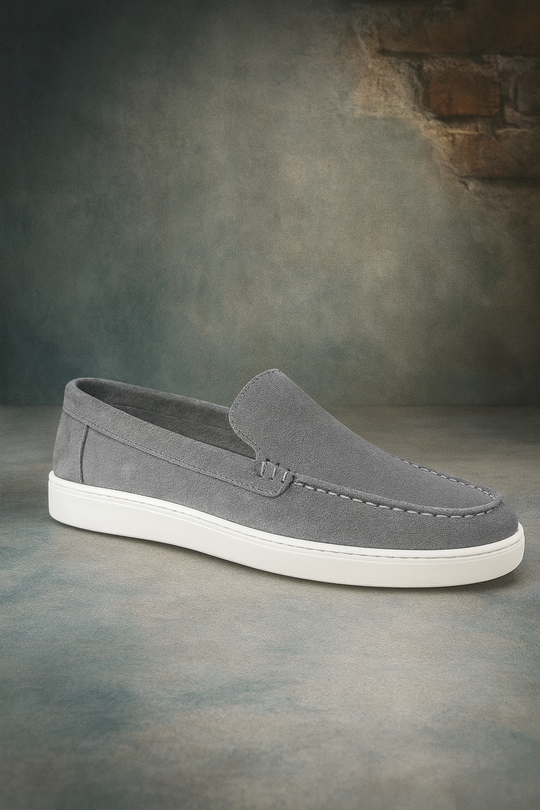 The Classic Suede Loafer Grey