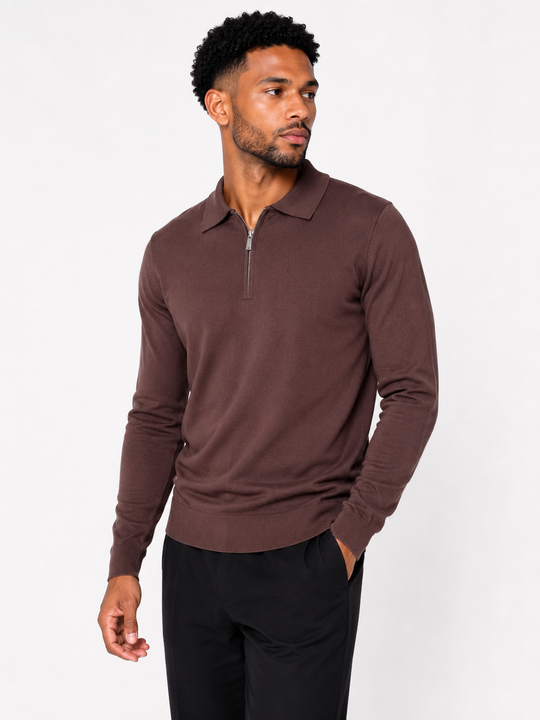 The Firenze Knit Zip Sweater