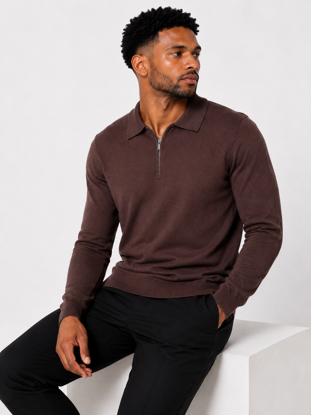 The Firenze Knit Zip Sweater