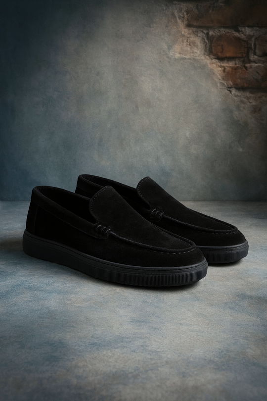 The Classic Suede Loafer Black