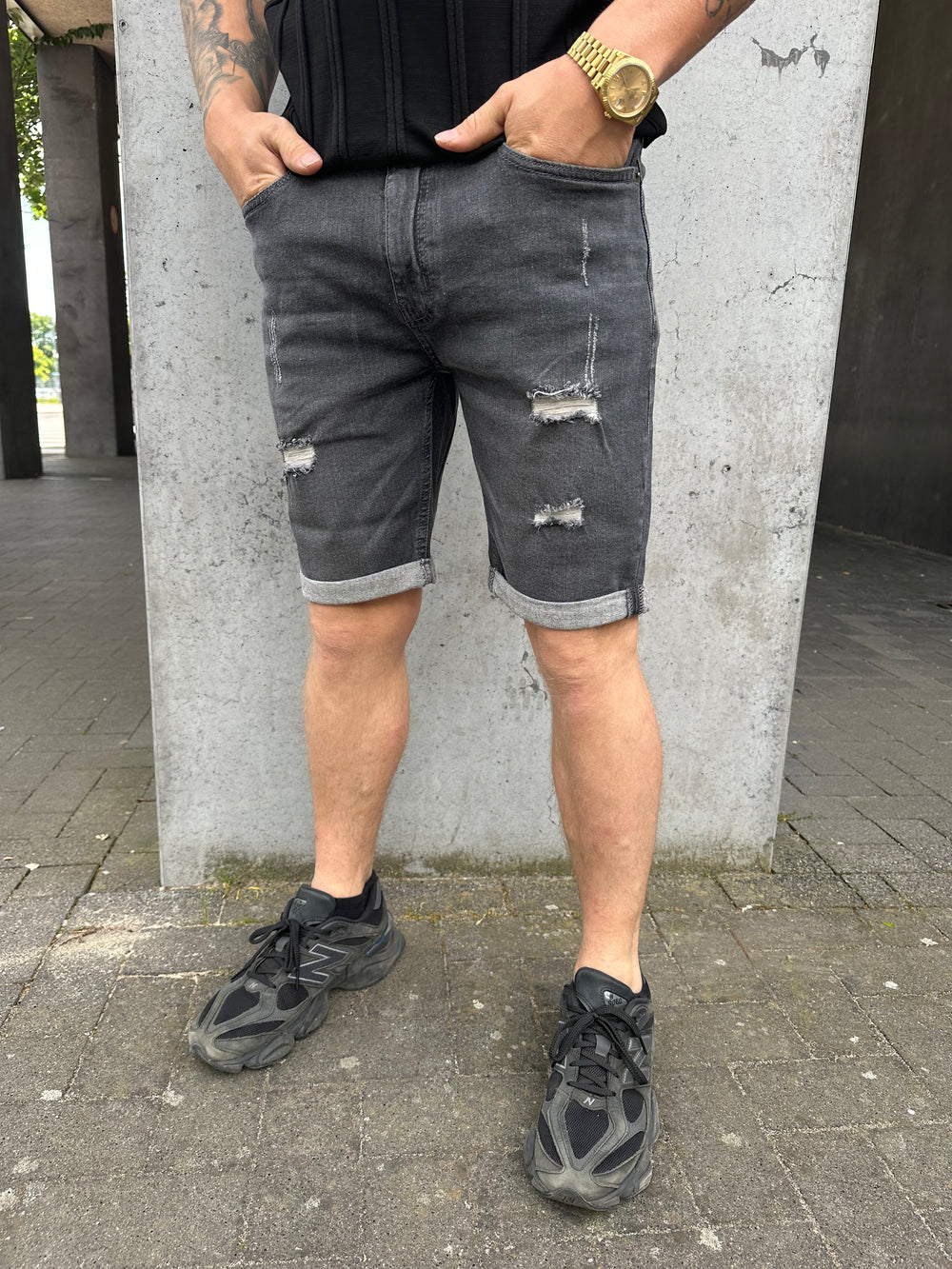 The Urban Rip Grey Short Denim