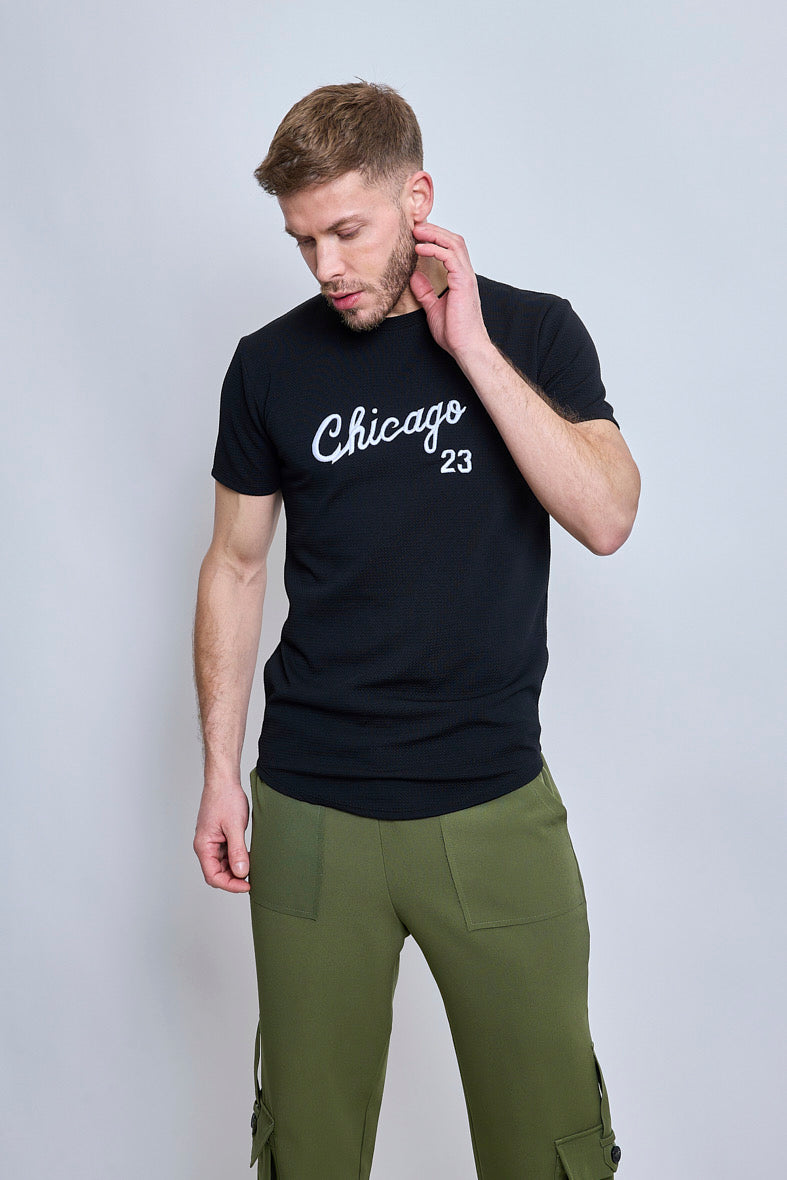 Chicago T Shirt Zwart