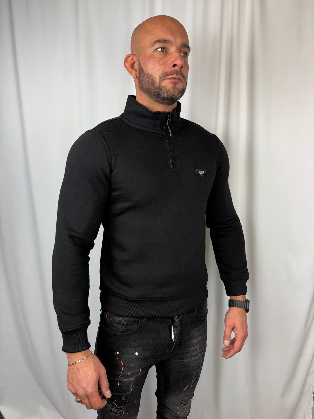 Icon2 Badge Zip Sweater