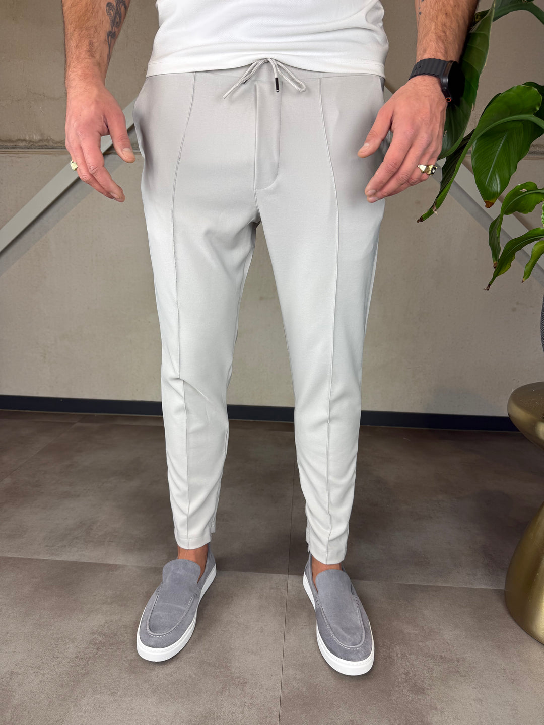 Striped Relax Wear Chino Grey