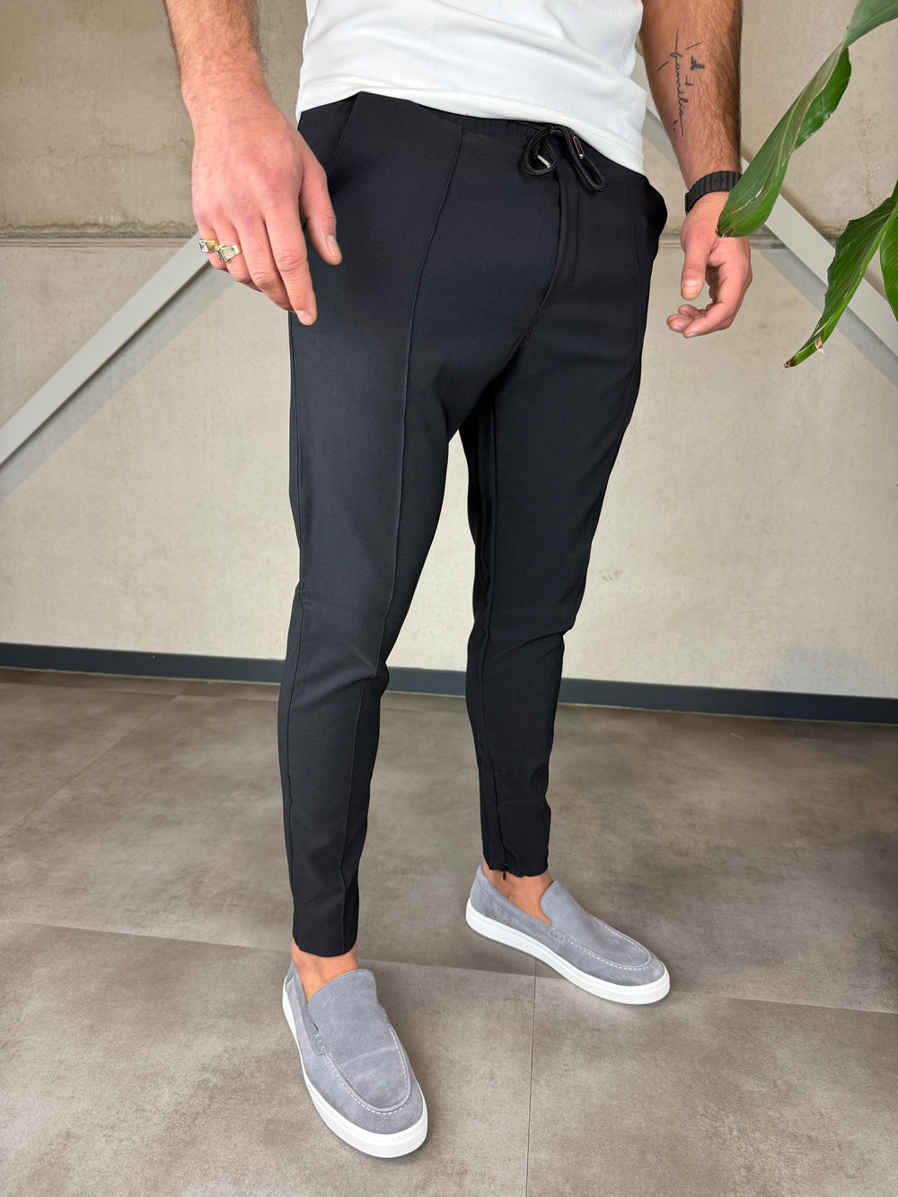 Striped Relax Wear Chino Black