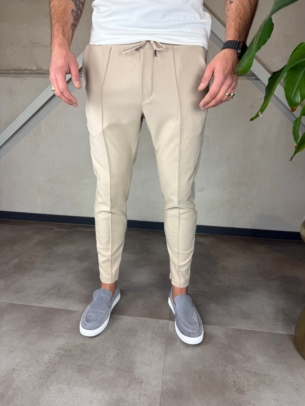 Striped Relax Wear Chino Beige