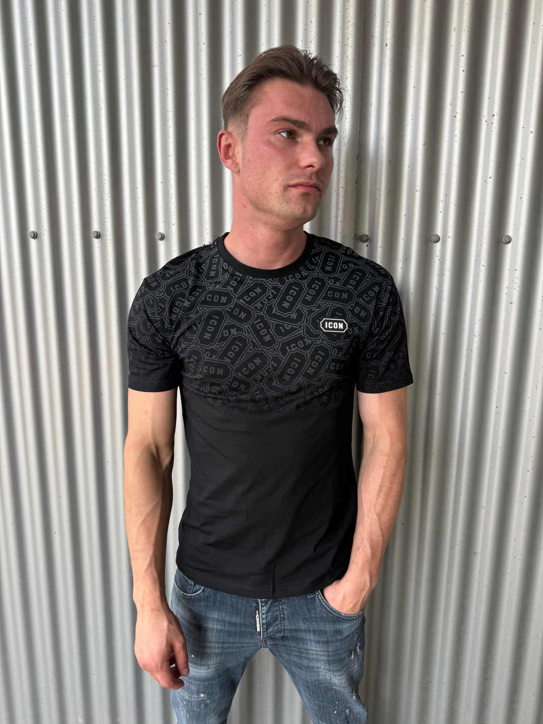 Icon Shadow Pattern T-Shirt