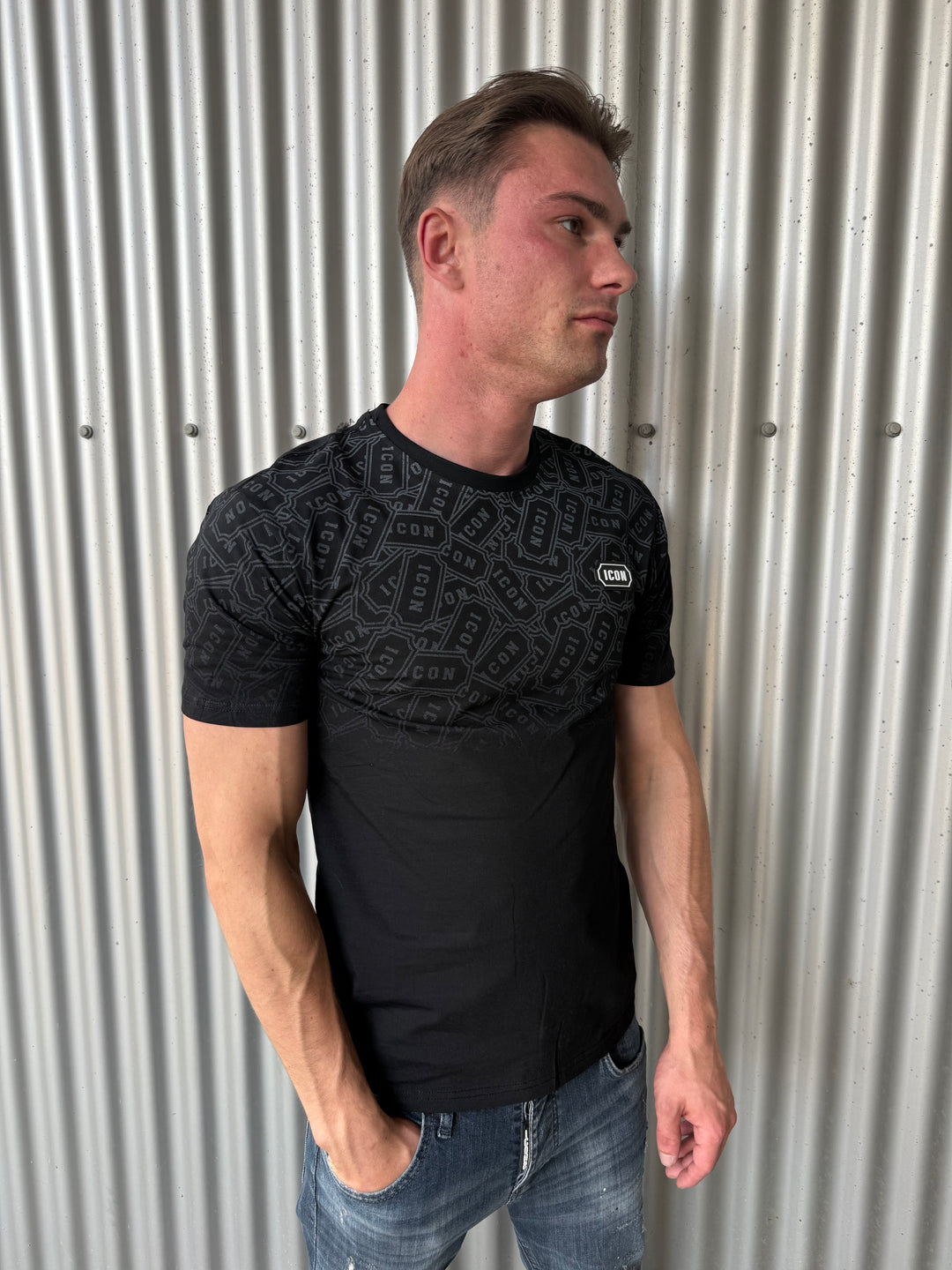 Icon Shadow Pattern T-Shirt