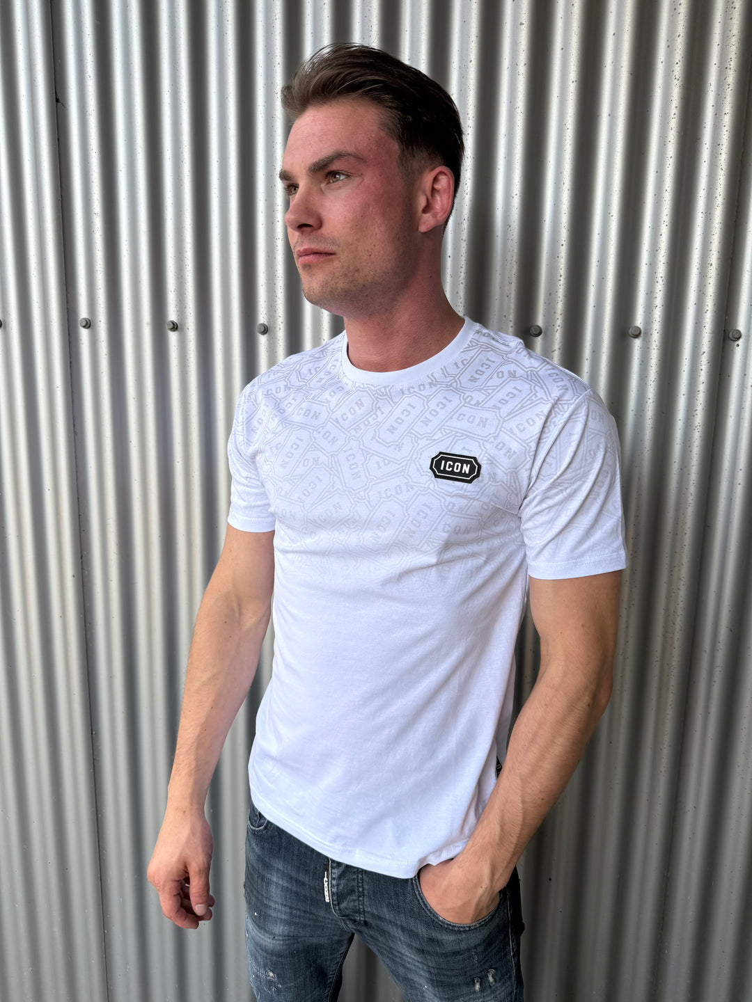 Icon Shadow Pattern T-Shirt