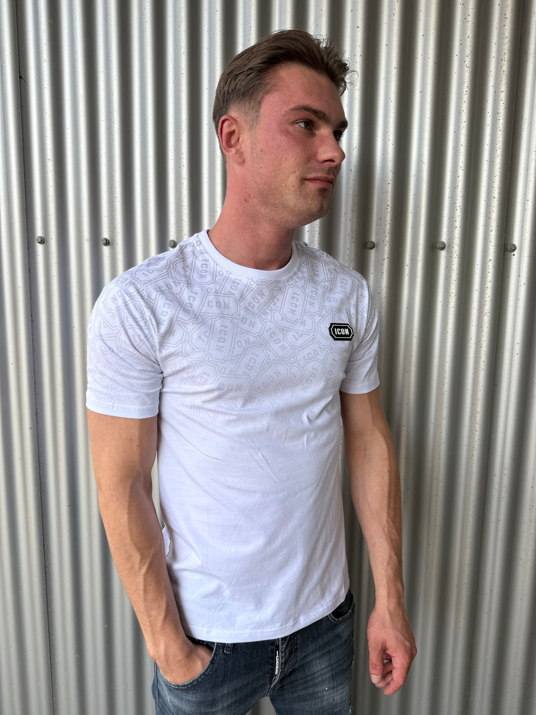 Icon Shadow Pattern T-Shirt