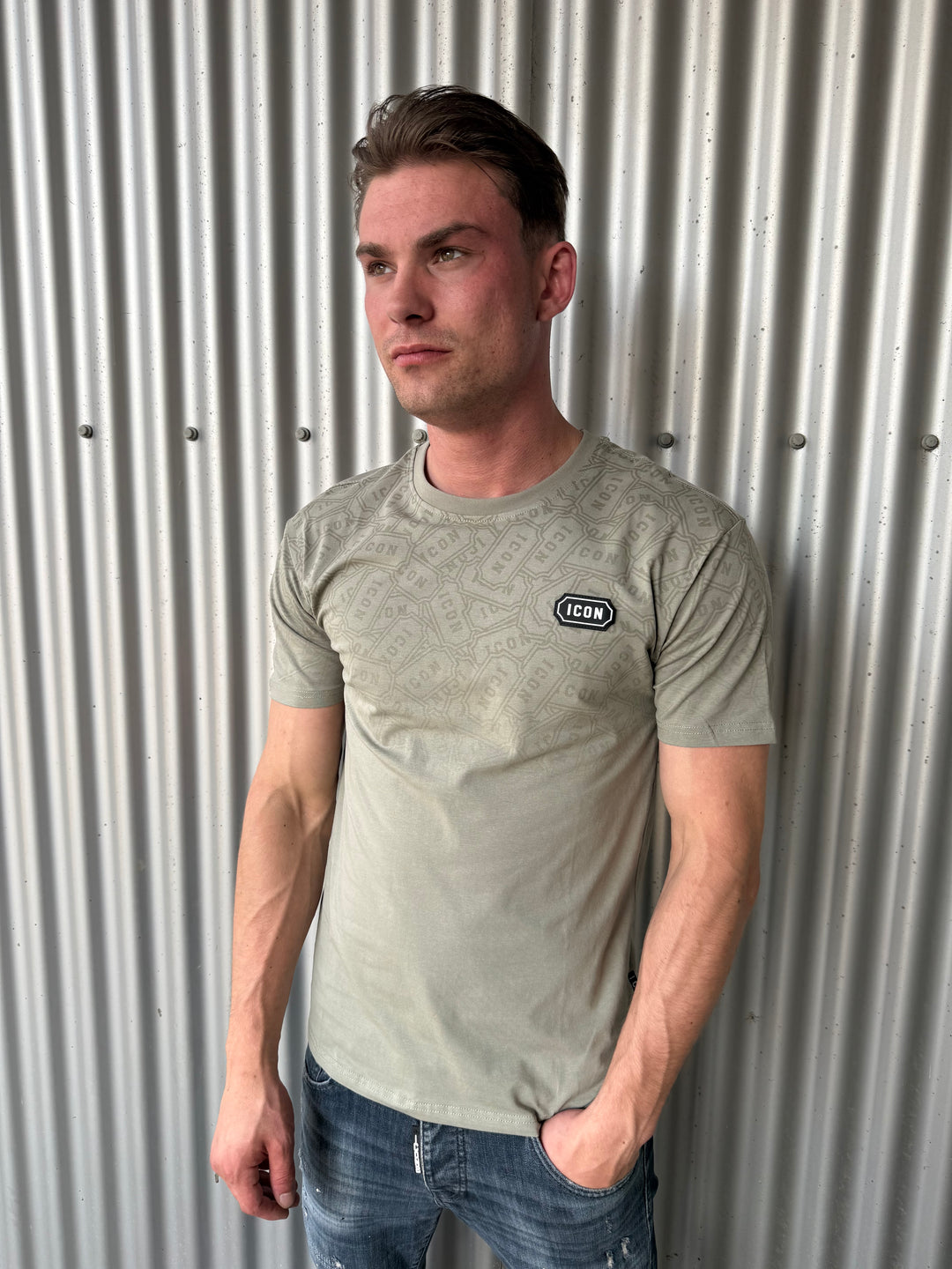 Icon Shadow Pattern T-Shirt