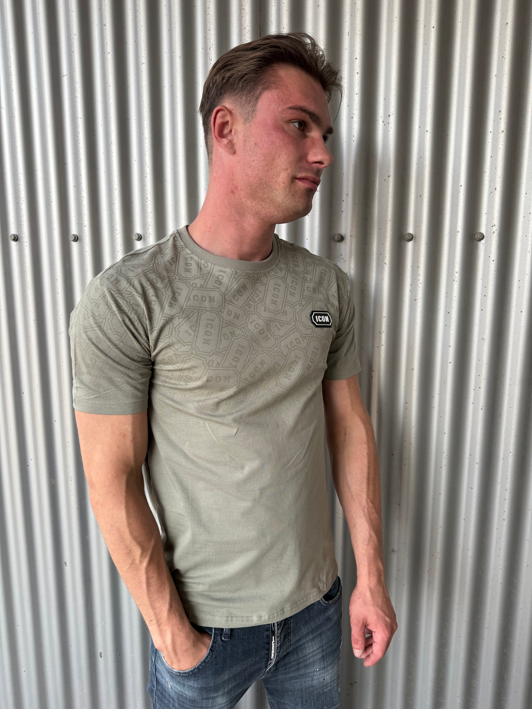 Icon Shadow Pattern T-Shirt