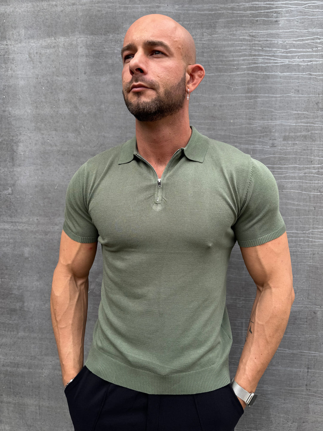 Casual Luxe Half Zip T Shirt HY25