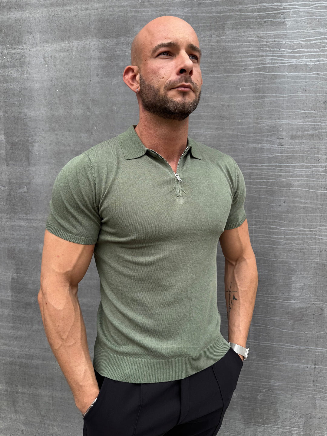 Casual Luxe Half Zip T Shirt HY25