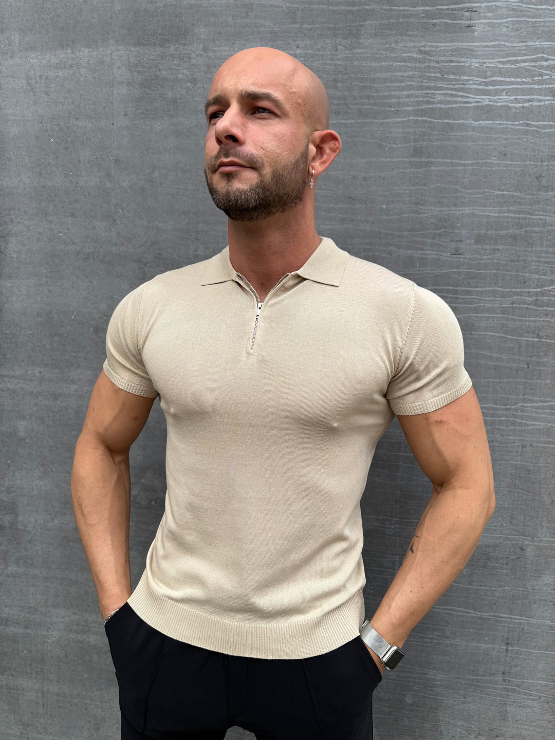 Casual Luxe Half Zip T Shirt HY25