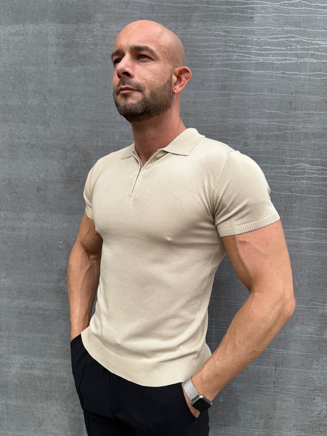 Casual Luxe Half Zip T Shirt HY25