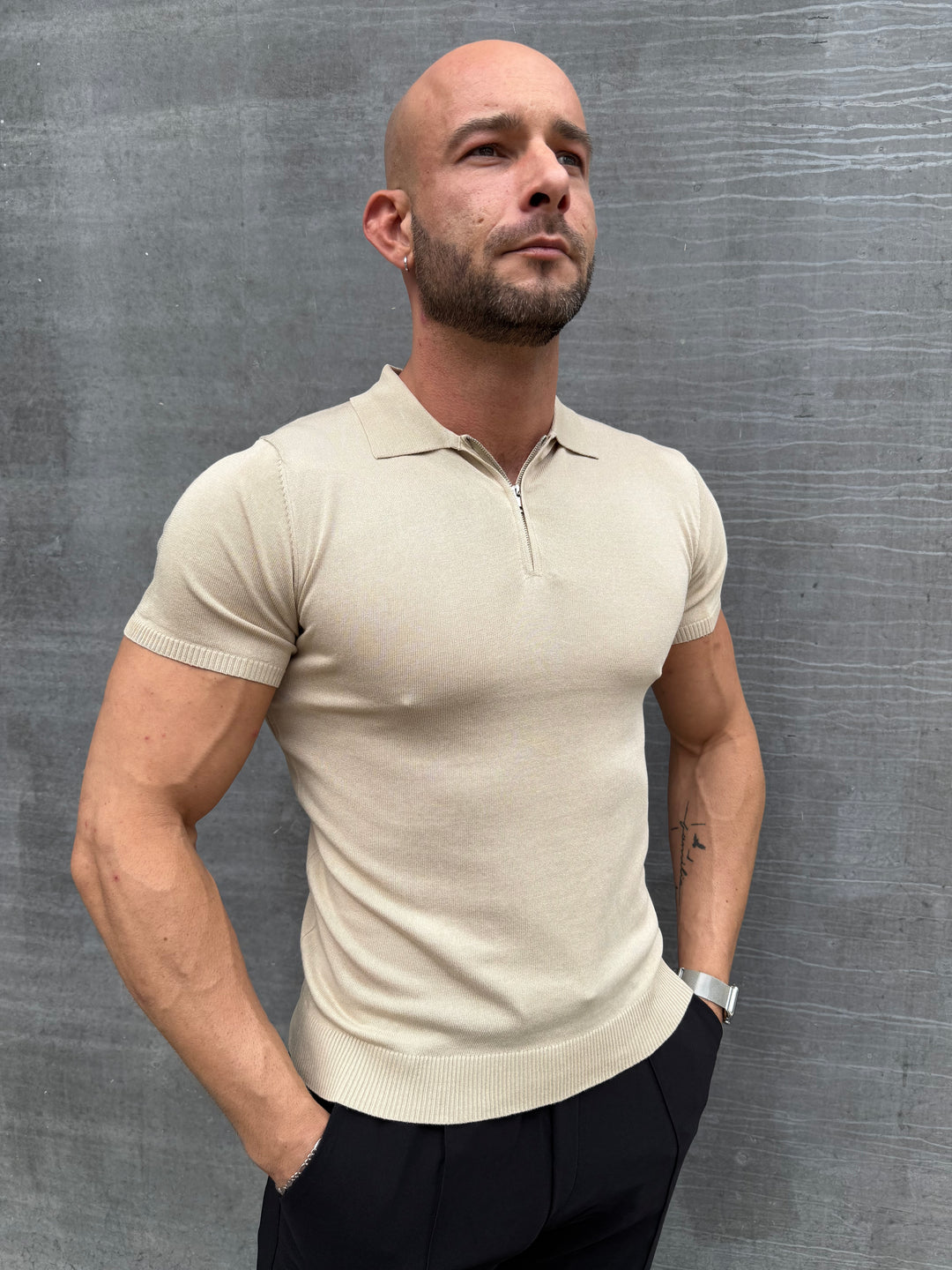 Casual Luxe Half Zip T Shirt HY25