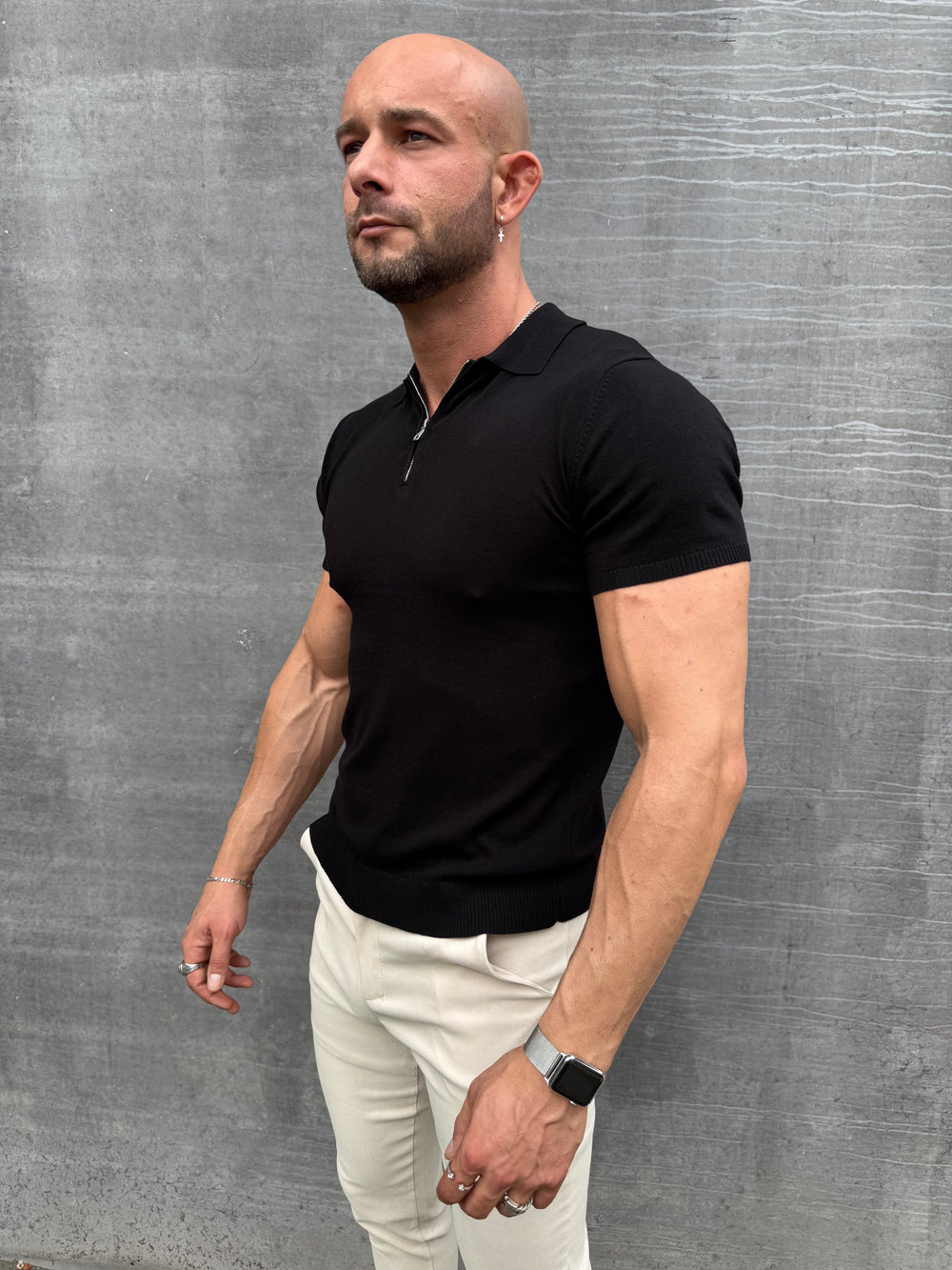 Casual Luxe Half Zip T Shirt HY25