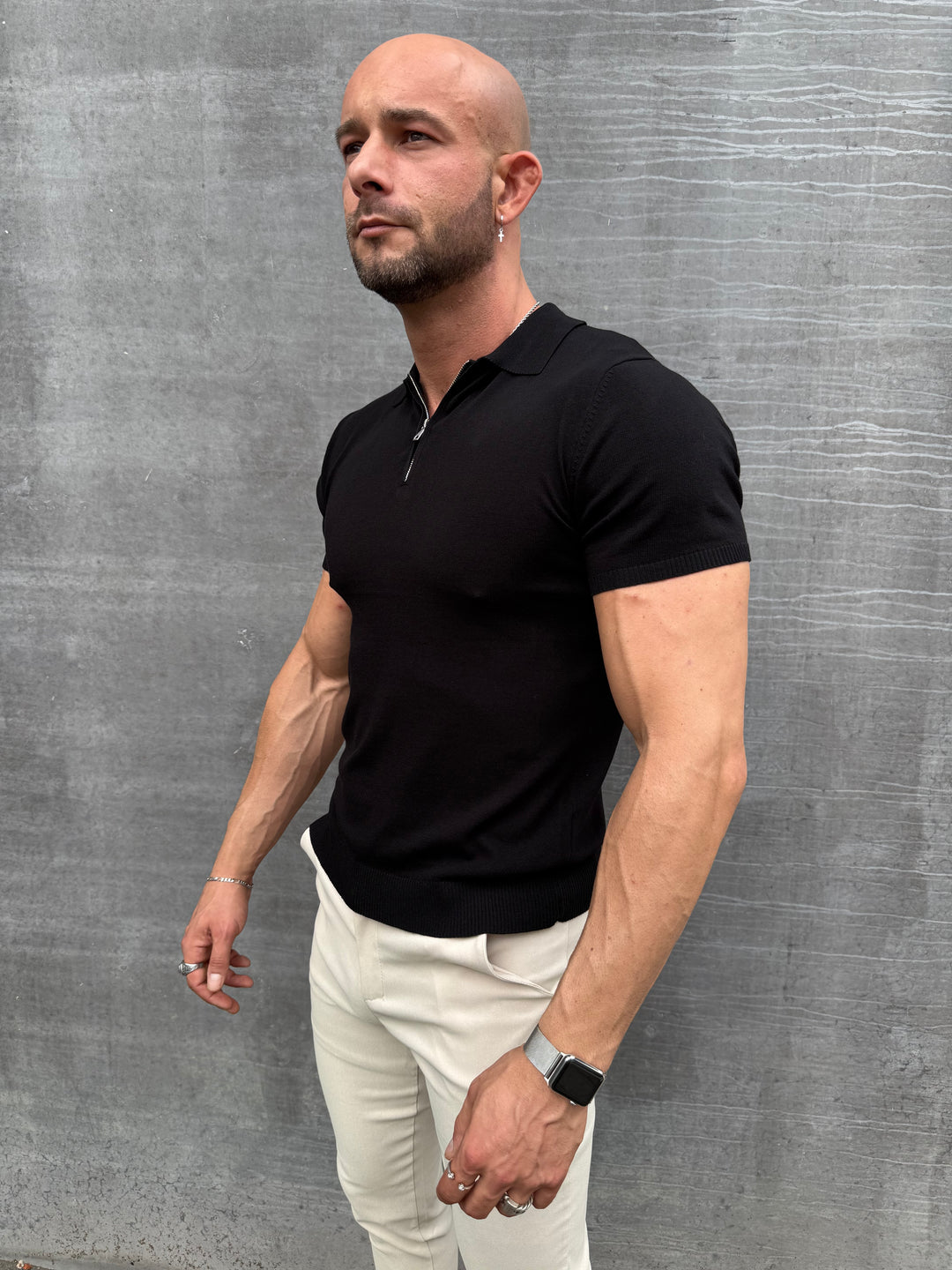 Casual Luxe Half Zip T Shirt HY25