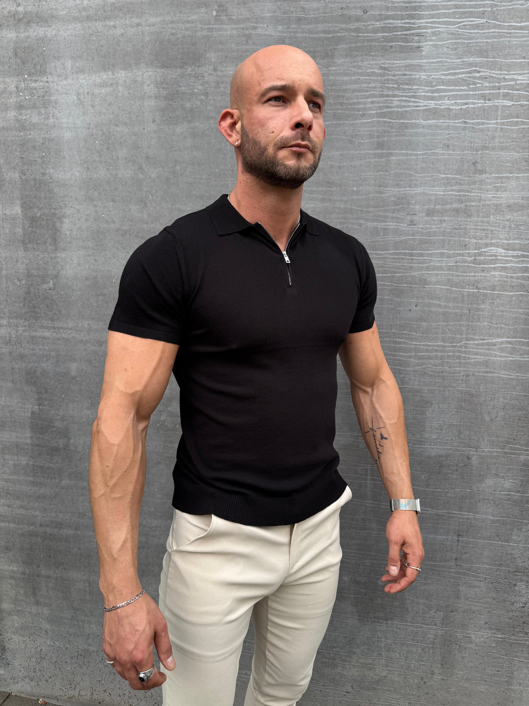 Casual Luxe Half Zip T Shirt HY25