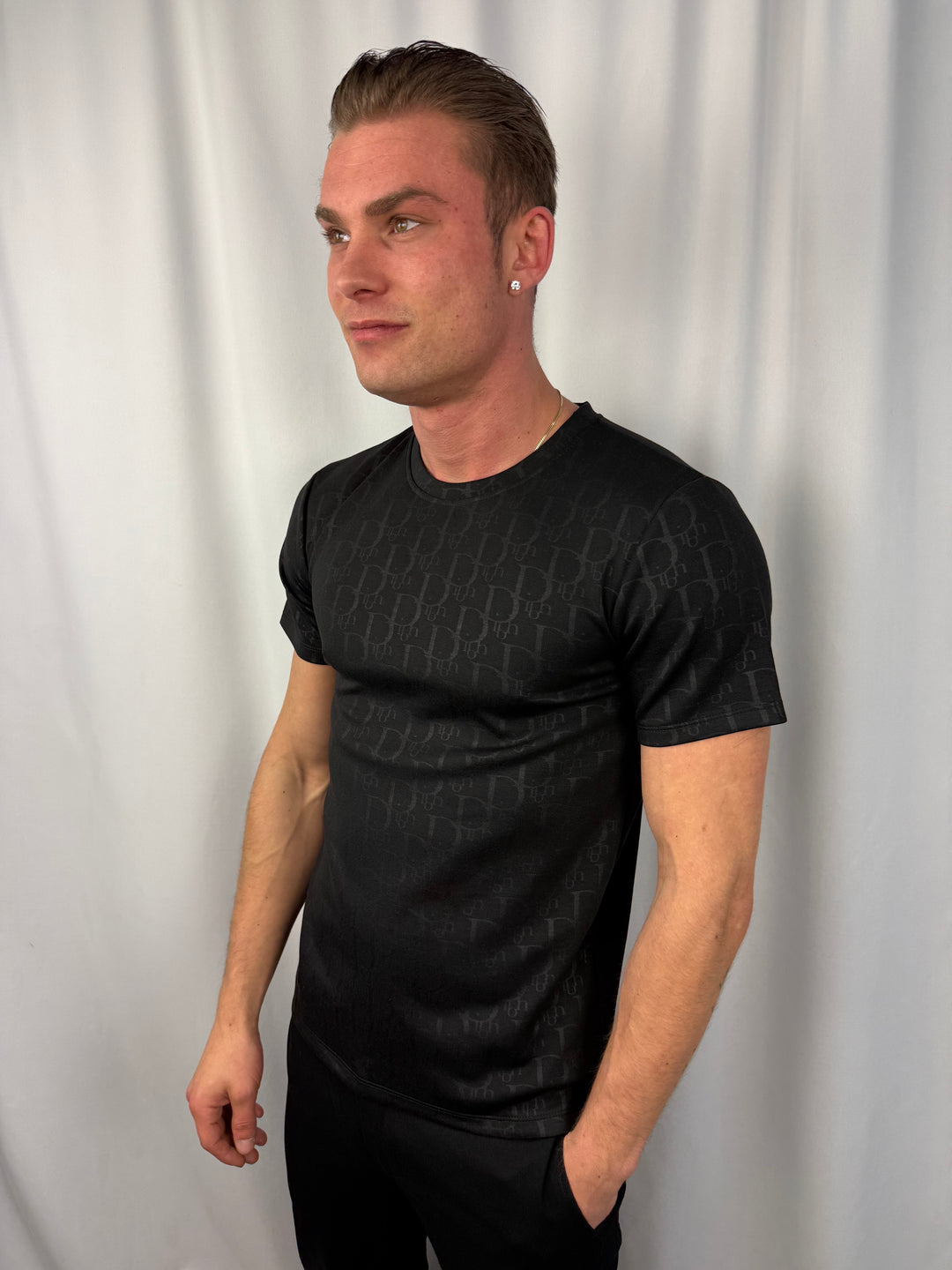 Noir Monogram Luxe T-Shirt