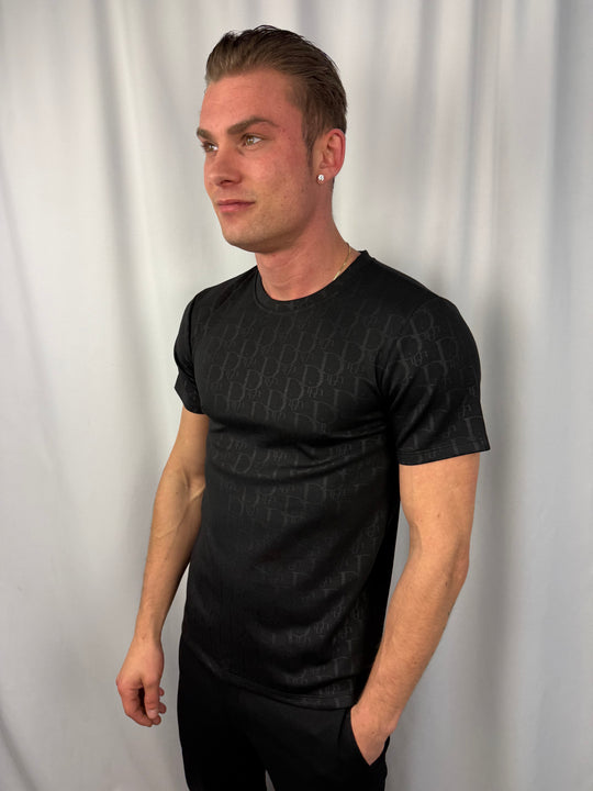 Noir Monogram Luxe T-Shirt