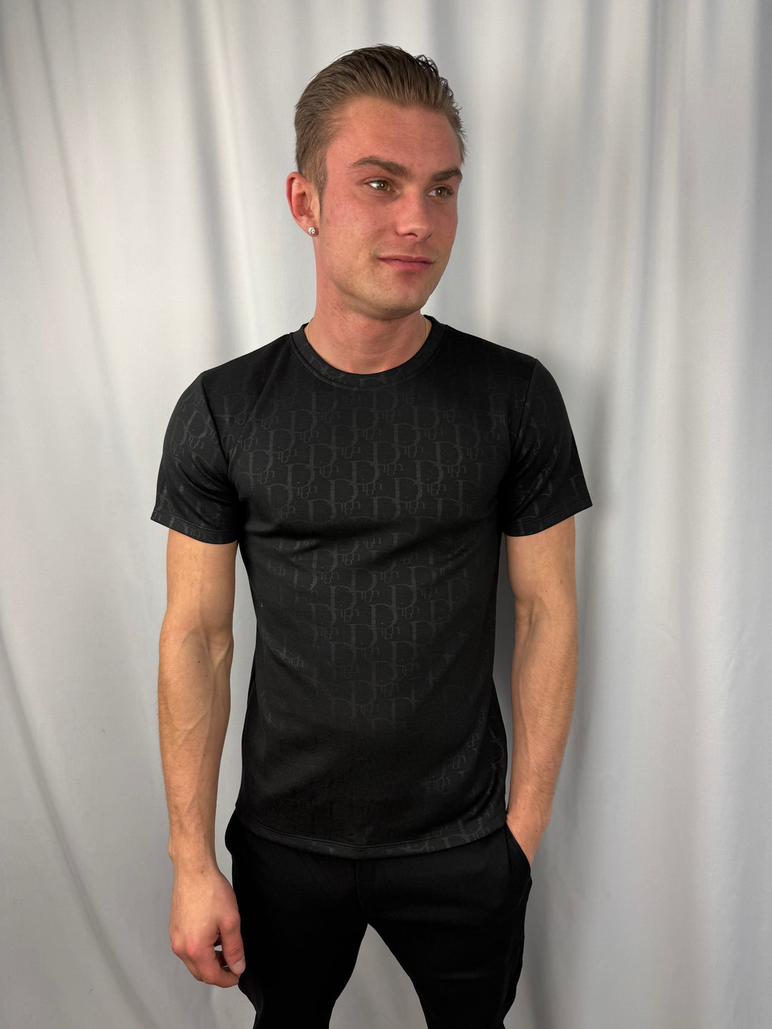 Noir Monogram Luxe T-Shirt