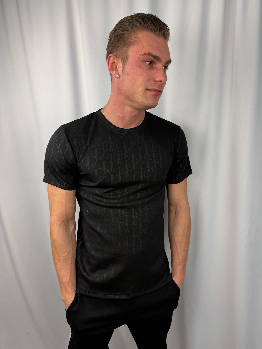 Noir Monogram Luxe T-Shirt