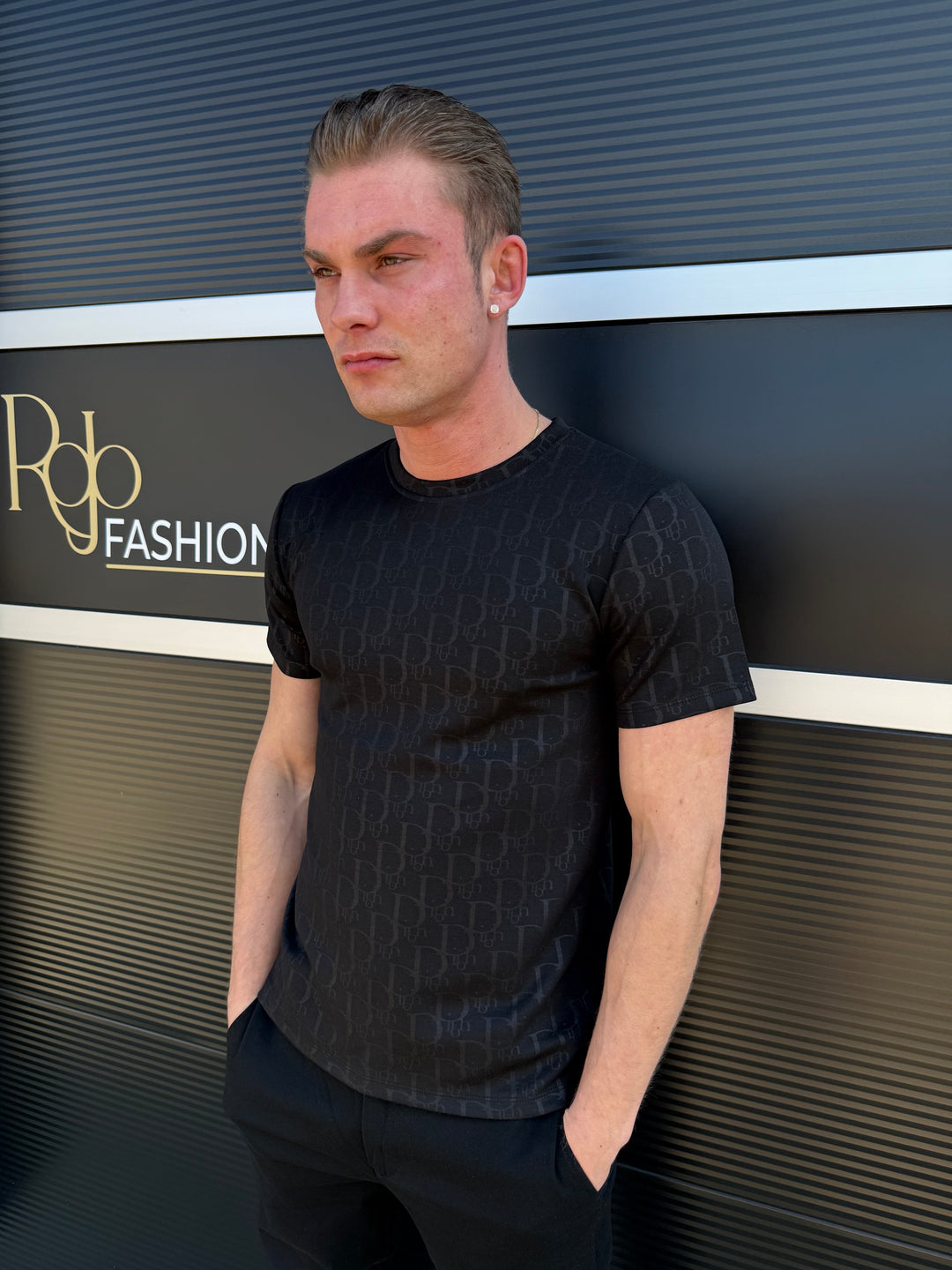 Noir Monogram Luxe T-Shirt