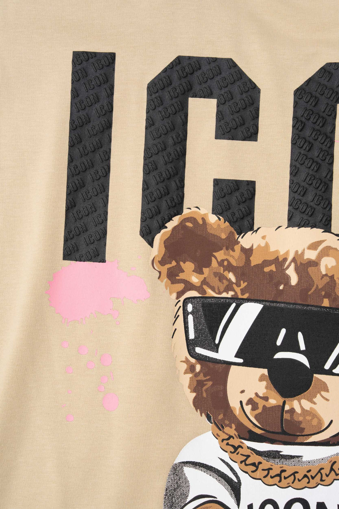 Icon Teddy Back Print Oversized T-Shirt