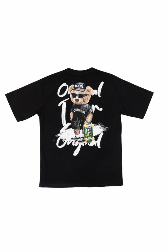 Icon Teddy Skate Back Print Oversized T-Shirt