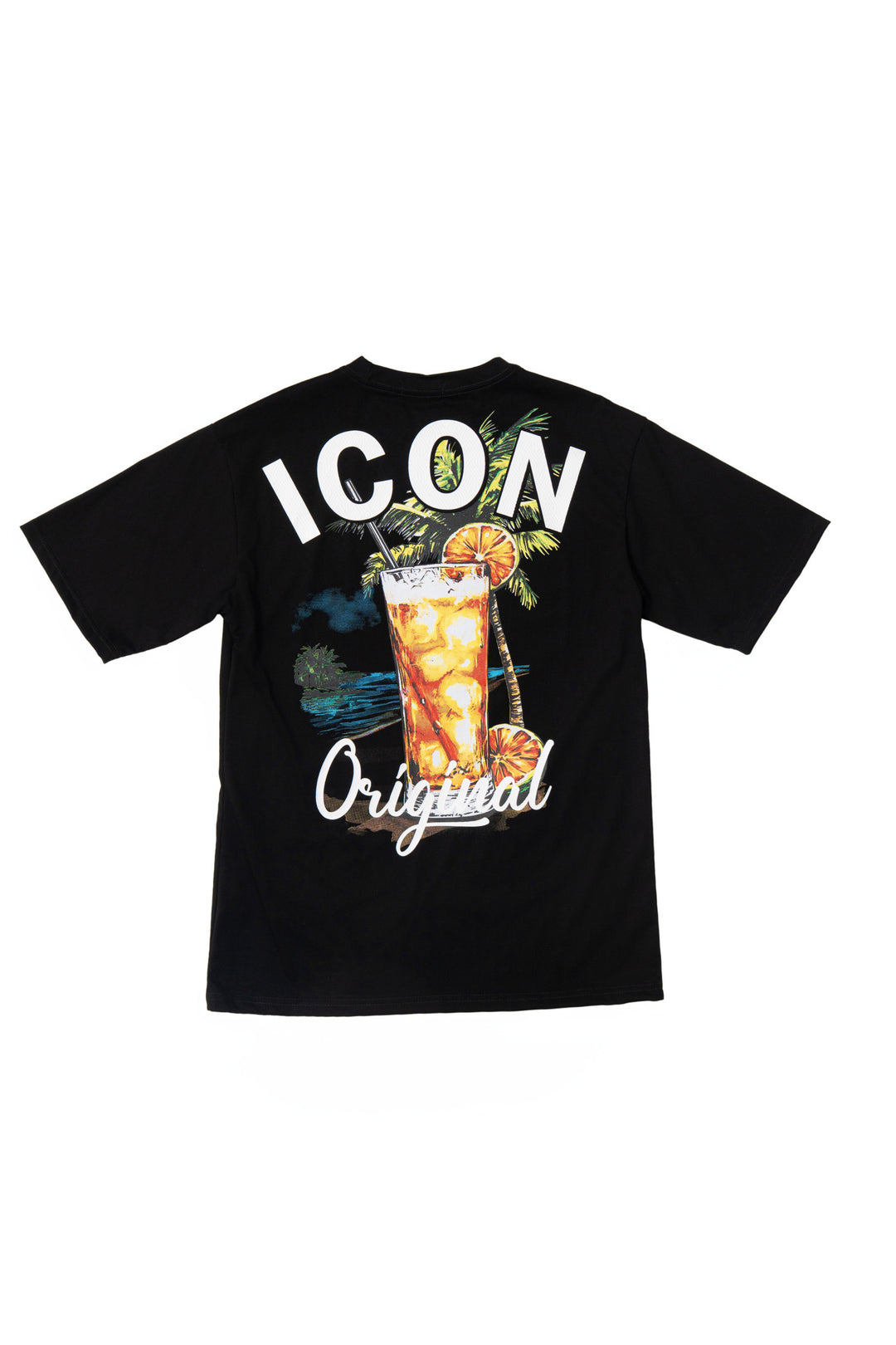 Icon Summer Cocktail Back Print Oversized T-Shirt