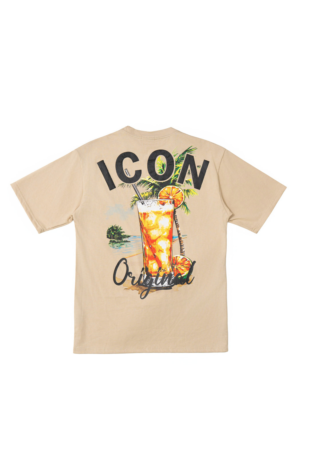 Icon Summer Cocktail Back Print Oversized T-Shirt