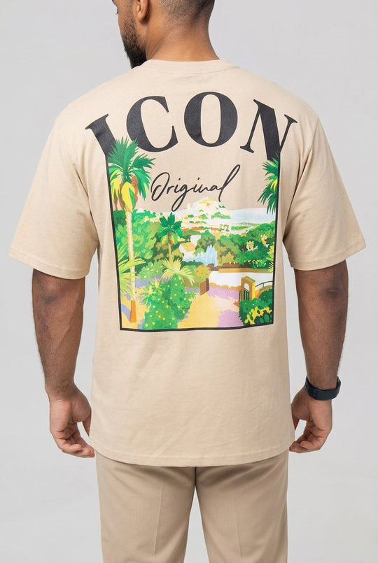 Icon Riviera Back Print Oversized T-Shirt