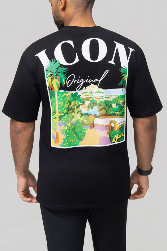 Icon Riviera Back Print Oversized T-Shirt