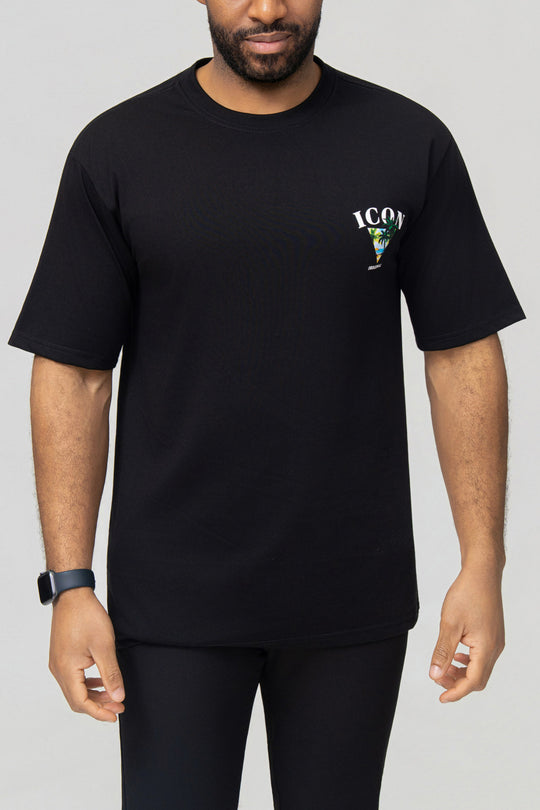 Icon Palm Beach Back Print Oversized T-Shirt