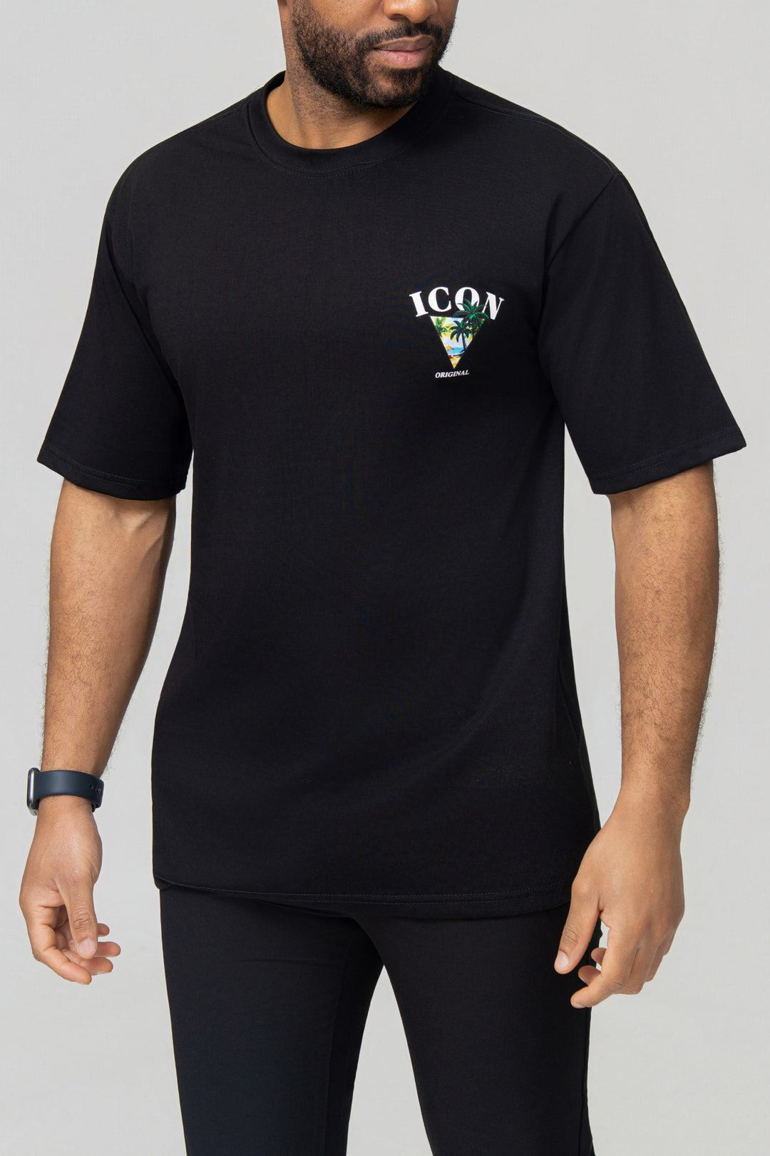 Icon Palm Beach Back Print Oversized T-Shirt