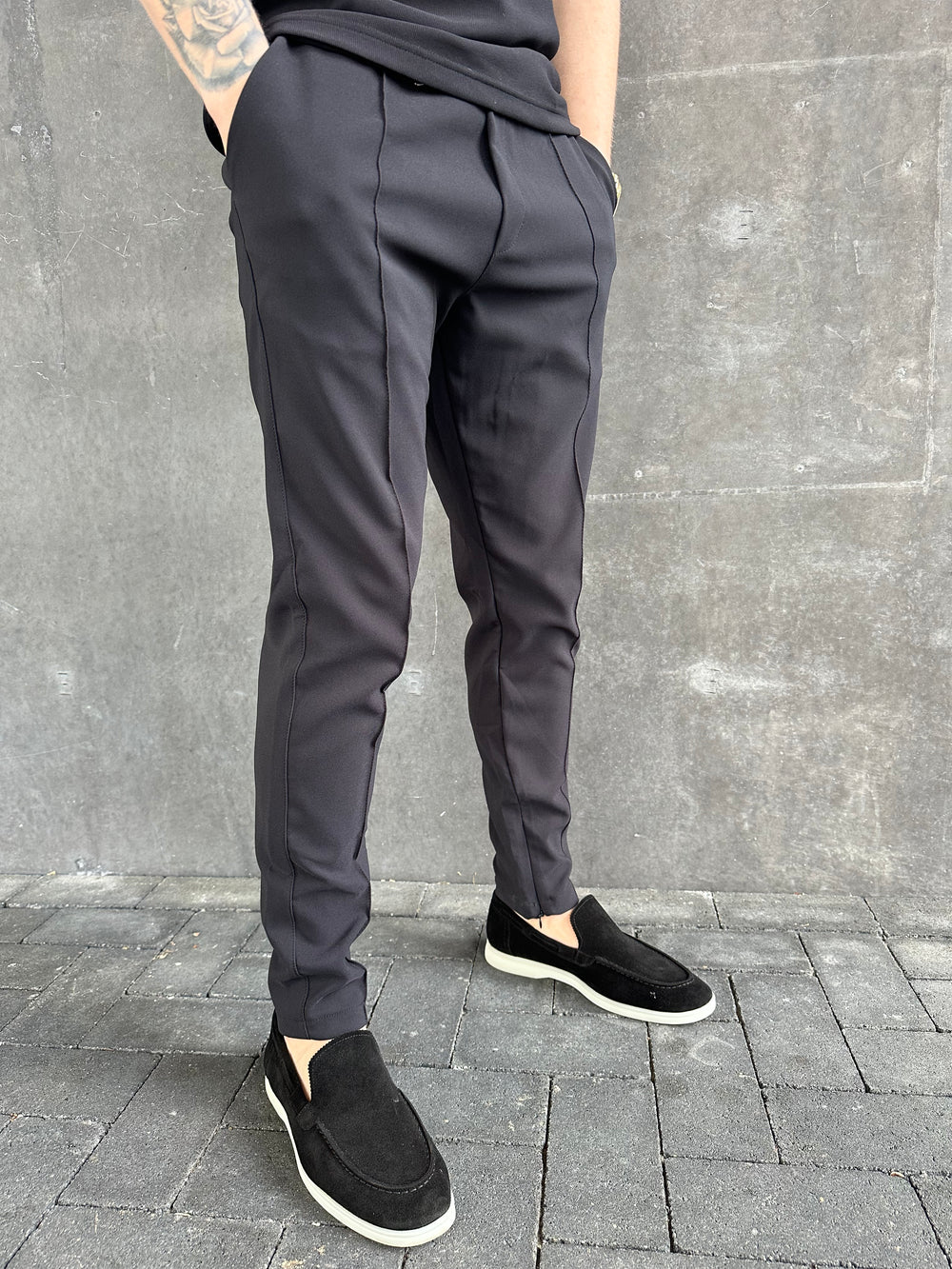 Striped Relax Wear Chino Black