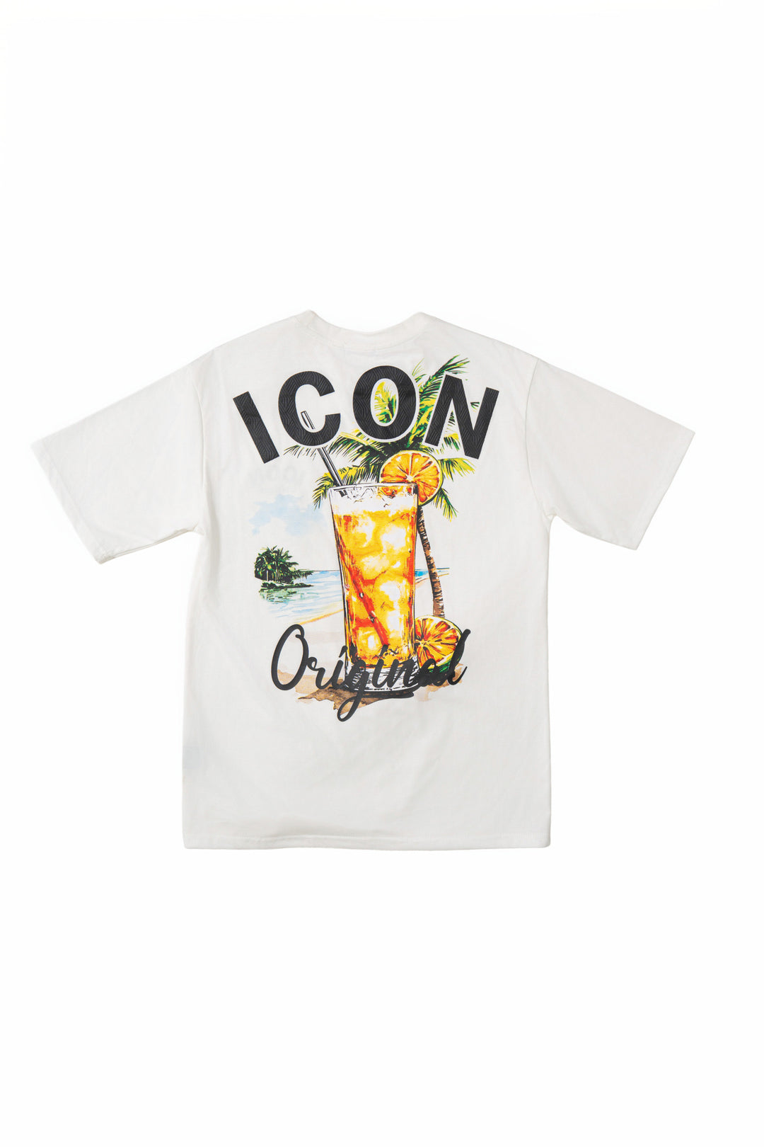 Icon Summer Cocktail Back Print Oversized T-Shirt
