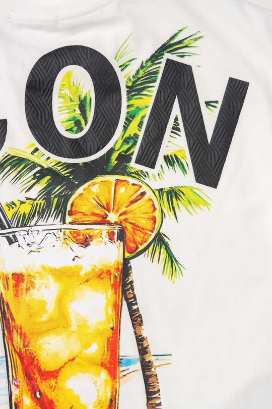 Icon Summer Cocktail Back Print Oversized T-Shirt