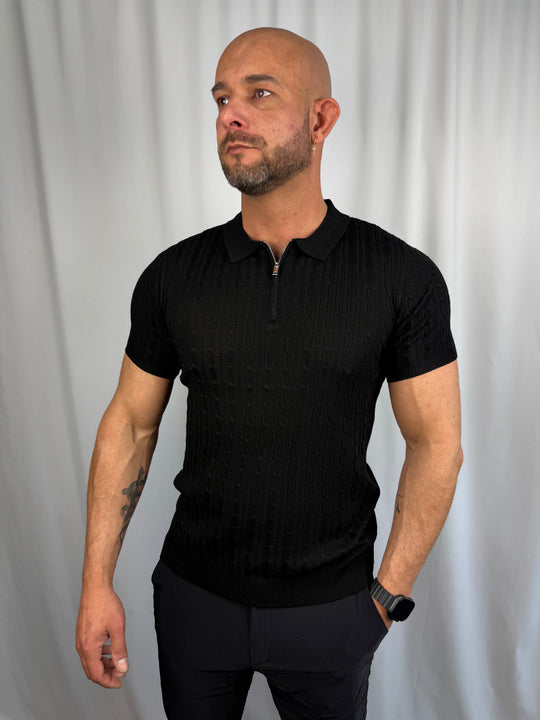 Refined Zip Polo Knit