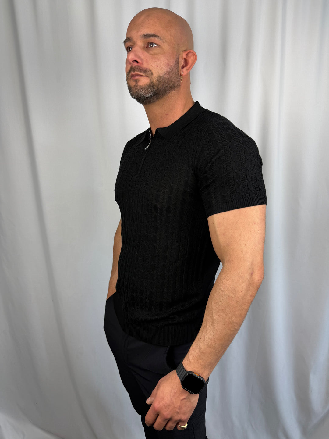 Refined Zip Polo Knit