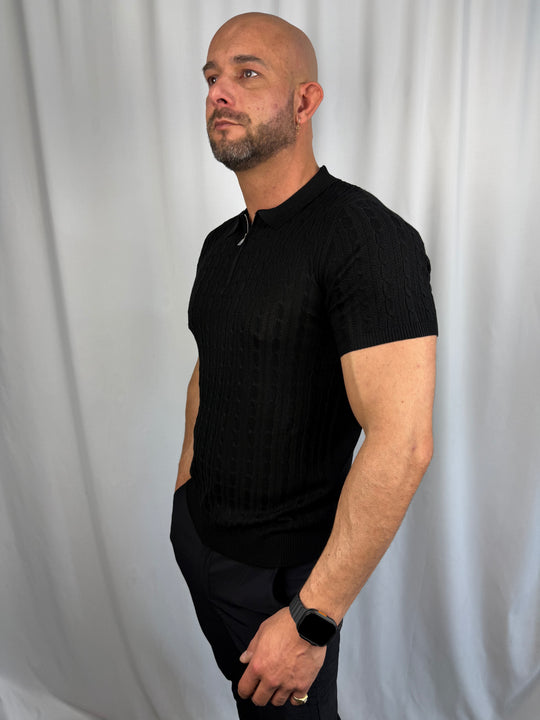 Refined Zip Polo Knit