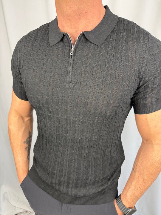 Refined Zip Polo Knit