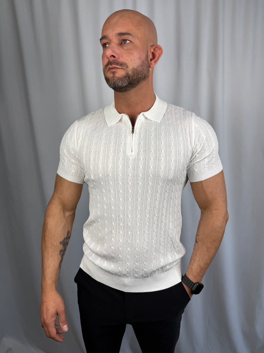 Refined Zip Polo Knit