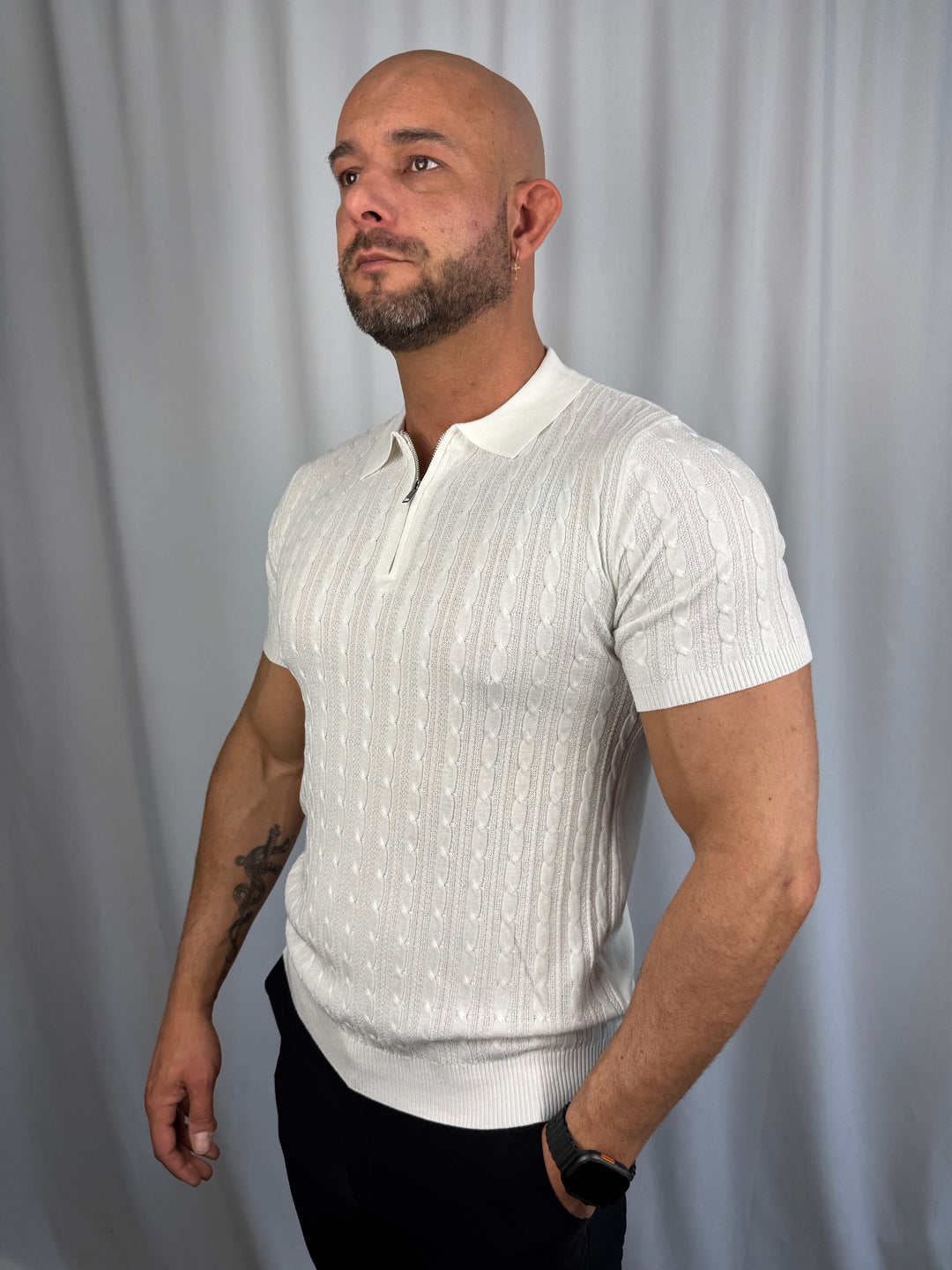 Refined Zip Polo Knit