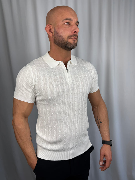 Refined Zip Polo Knit